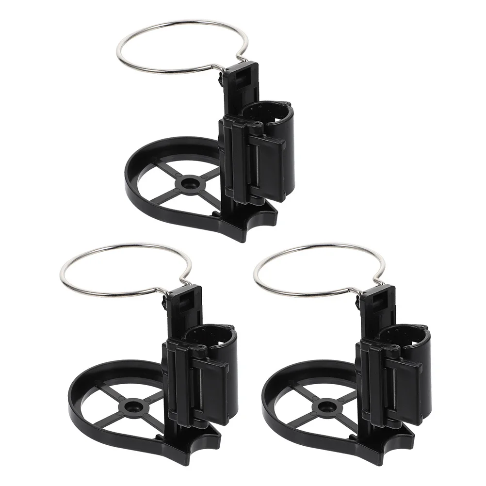

3 Pcs Cup Holder Fishing Chair Holders for Drinks Professional Bike Bottle Rack Wear-resistant Black Outdoor Water Glass