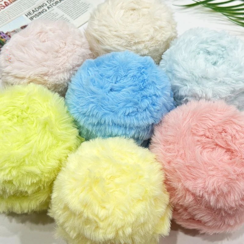 Coarse Yarn Imitates Rabbit Hair Long Haired Mink Fur Line Handmade Crochet and Weaving DIY Jacket Sweater Cat Ear Hat Scarf
