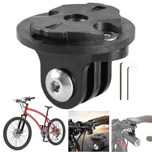 Imagen 1 del producto Soporte de aleación para cámara de bicicleta Garmin GoPro, soporte Universal para ordenador de bicicleta, soporte Base para accesorios de ciclismo al aire libre
