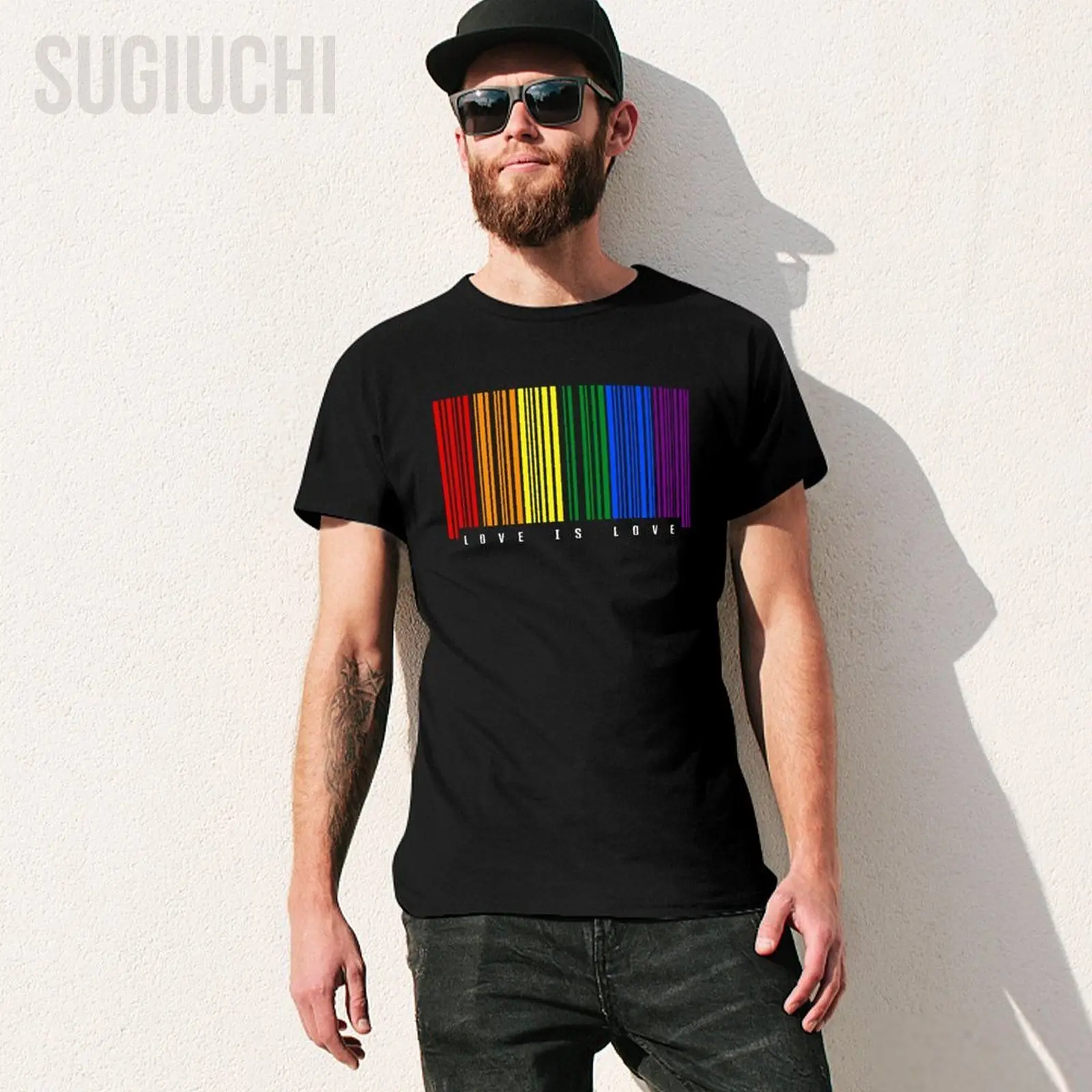 Unisex Men LGBTQ Love Is Love Gay pride LGBTQ Gay Pride Tshirt Tees T Shirts Women Boys 100% Cotton T-Shirt