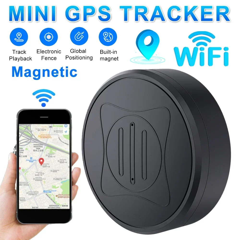 

Black Mini GPS Tracker Magnetic Smart Finder Locator Mini Tracking Device Pet Vehicle Lost Tracker Pet Kids Bag Wallet Tracking