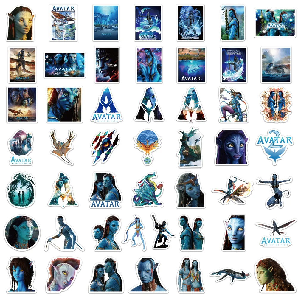 10/30/50PCS Avatar The Way of Water Movie Stickers Graffiti Waterproof Toy DIY Motorcycle Laptop Bike Car Wall Decals Kids Toy