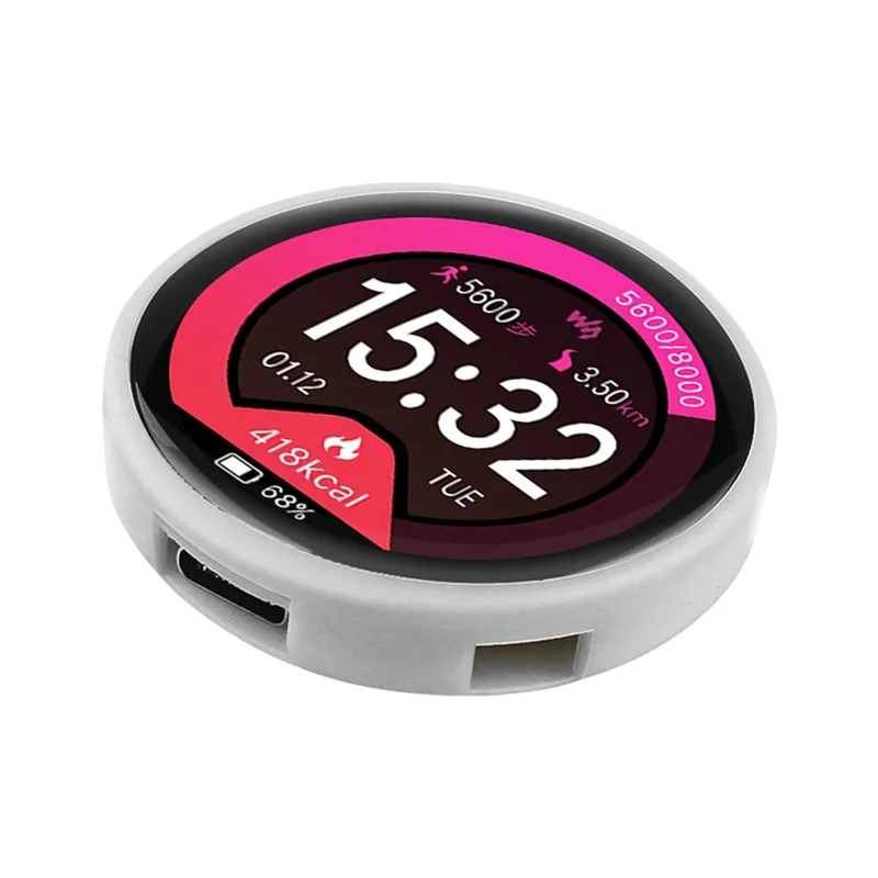 

-Предварительная плата разработки ESP32-C3, 1,28 дюйма, 240X240 IPS, интеллектуальный экран, ЖК-модуль, Wi-Fi и Bluetooth с сенсорным экраном, белый She