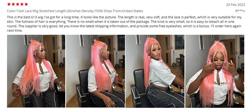 HD Transparent 613 Blonde Straight 200 Density 13x4 13x6 Lace Front