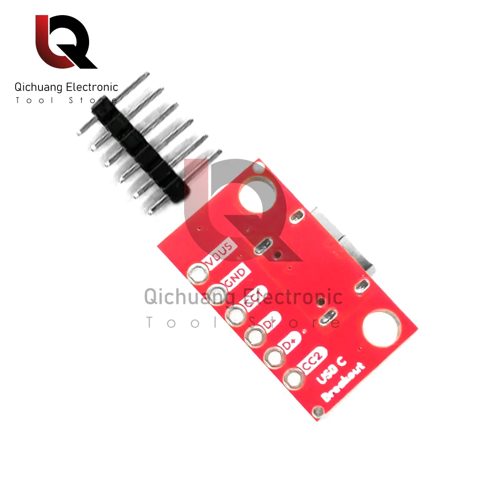 5/10Pcs TYPE-C Female Test Board USB 3.1 PCB Board 16P to 2.54mm Connector Socket High Current Power Adapter Module