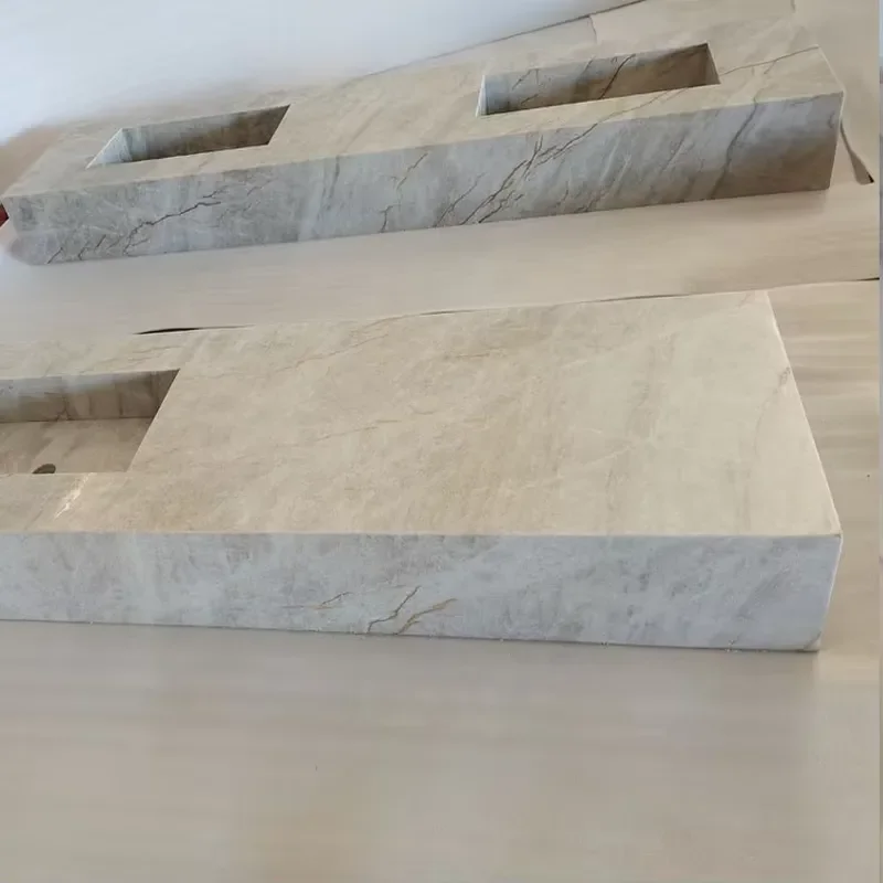 Custom Modern Trough Marble Vanity Sink Wash Basin Natural Stone Bathroom Kitchen Countertop Custom Design