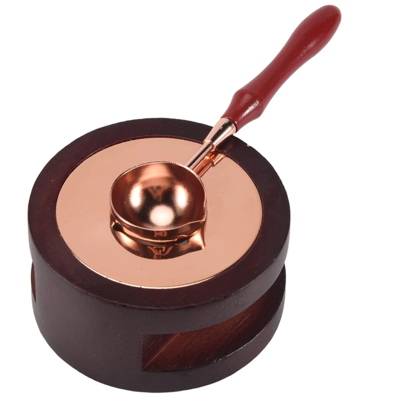 Mum Mühür Isıtıcı, Sızdırmazlık Balmumu Fırını Aracı Masif Ahşap Eritme Kaşığı Eritme Balmumu Mühür Çubukları Veya Sızdırmazlık Balmumu Boncuk