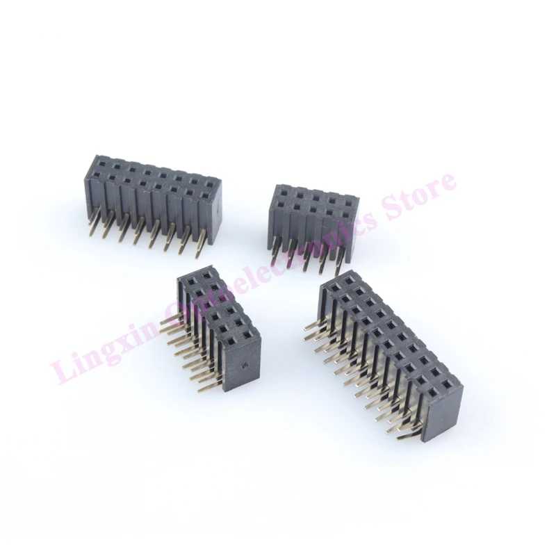 2.0Mm Toonhoogte Dubbele Rij Vrouwelijke Header 2 ~ 40P Pcb Socket Board Pin Header Connector Pin Header 2/3/4/6/10/12/20/40Pin Voor Arduino