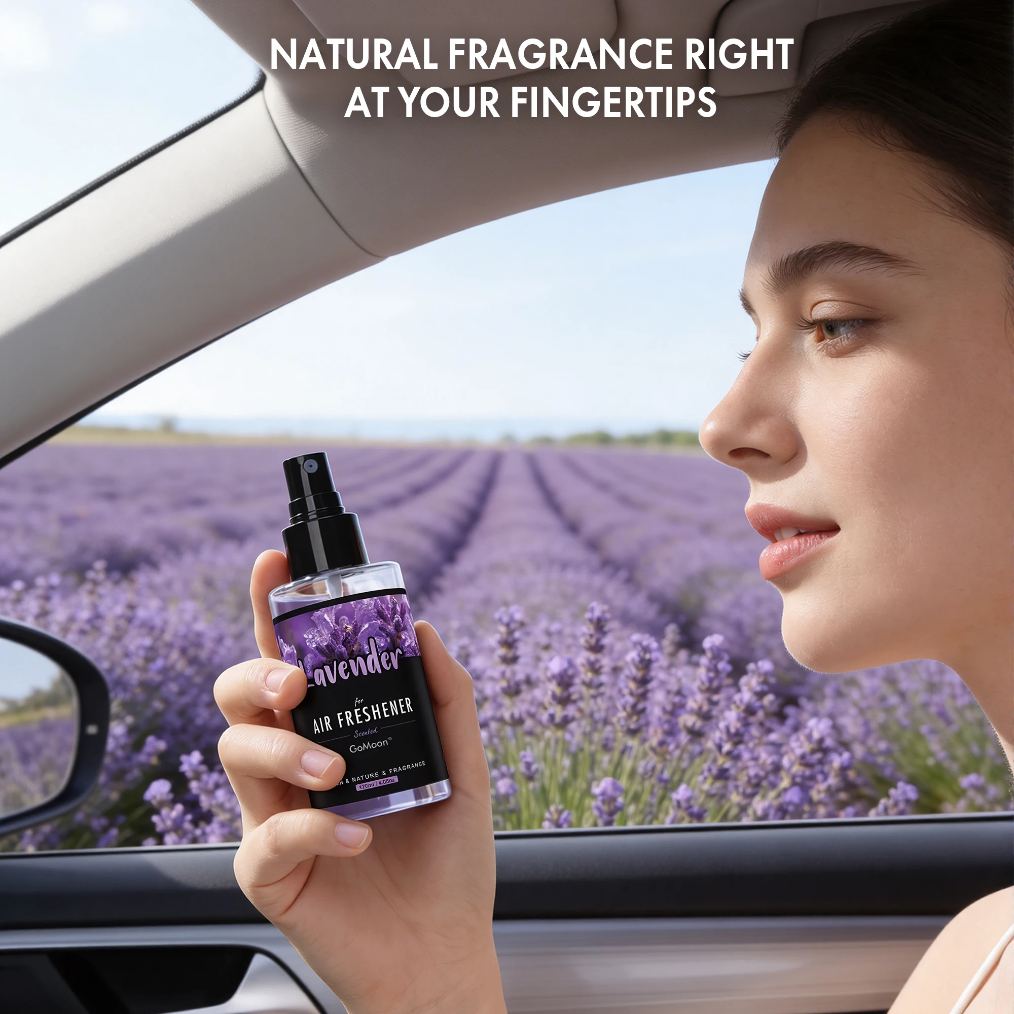 120ml/4.06oz Natural Lavender Scented High-End Car Fragrance Spray, Long-Lasting Fragrance, Suitable for Home, Car