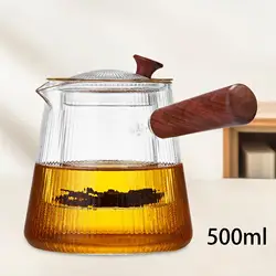 Glazen Theepot Met Infuser Eenvoudig Te Gebruiken Eenvoudige Bloeiende En Losse Blad Thee Maker Clear Thee Ketel Thee Brouwer Voor Thuis Kamperen