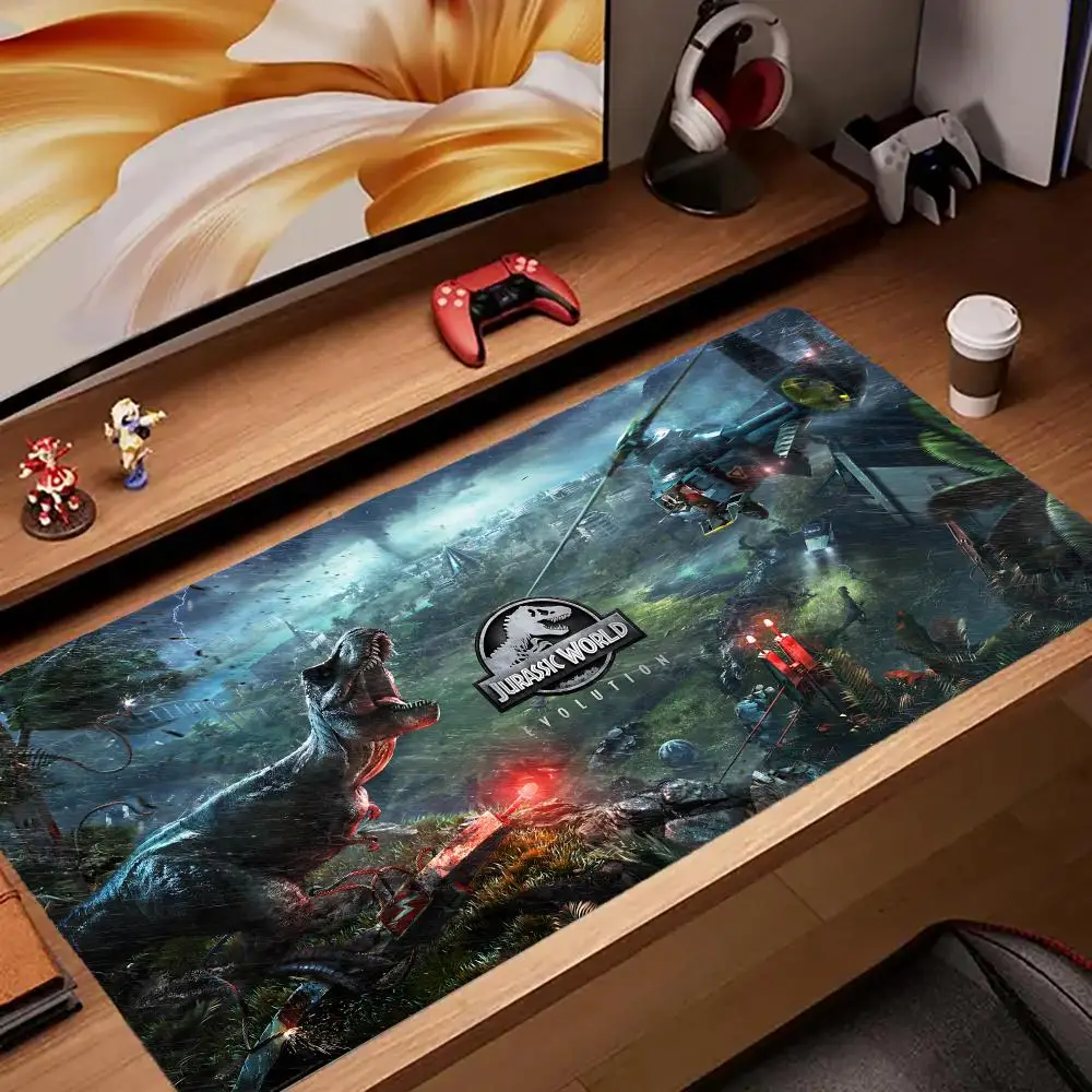 Jurassic World Evolution 2 Mouse Pad Keyboard Mouse stitch Mouse pad,Desk Mats,Gaming Accessories,PC Parts XXL90x40cm