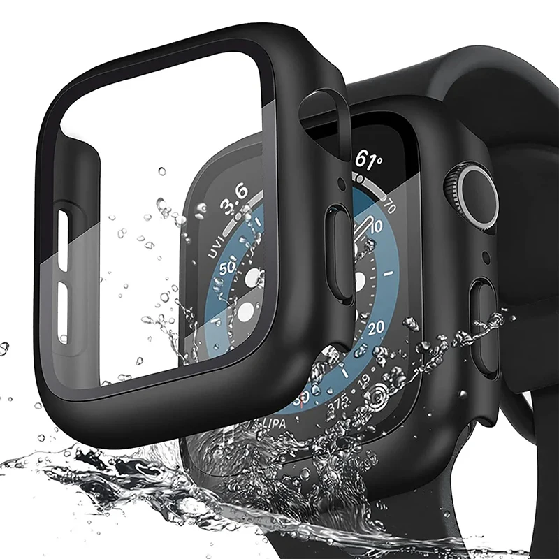 Case+Glass For Apple Watch Series Ultra 2 49mm Screen Protector for iWatch 9 8 7 se 6 5 4 3 41mm 45mm 38mm 40mm 42mm 44mm Bumper