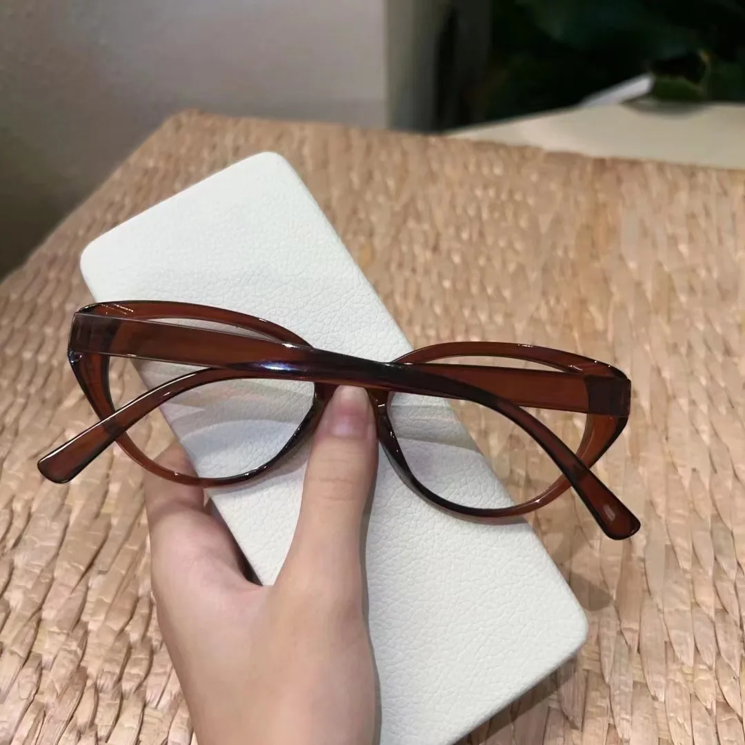 Cat Eye Fertige Myopiebrille Damen Herren Ellipse Kurzsichtige Brillen Brille mit Dioptrien Minus -1,0 -1,5 -2,5 Ovale Brille – Detail 4