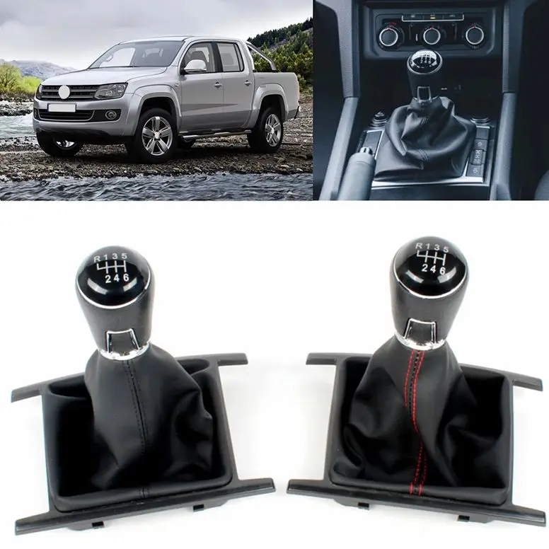 

6 Speed Gear Shift And PU Leather Boot For VW Amarok 2010 2011 2012 2013 2014 2015 2016 2017 2018 2019 2020 2021 2022