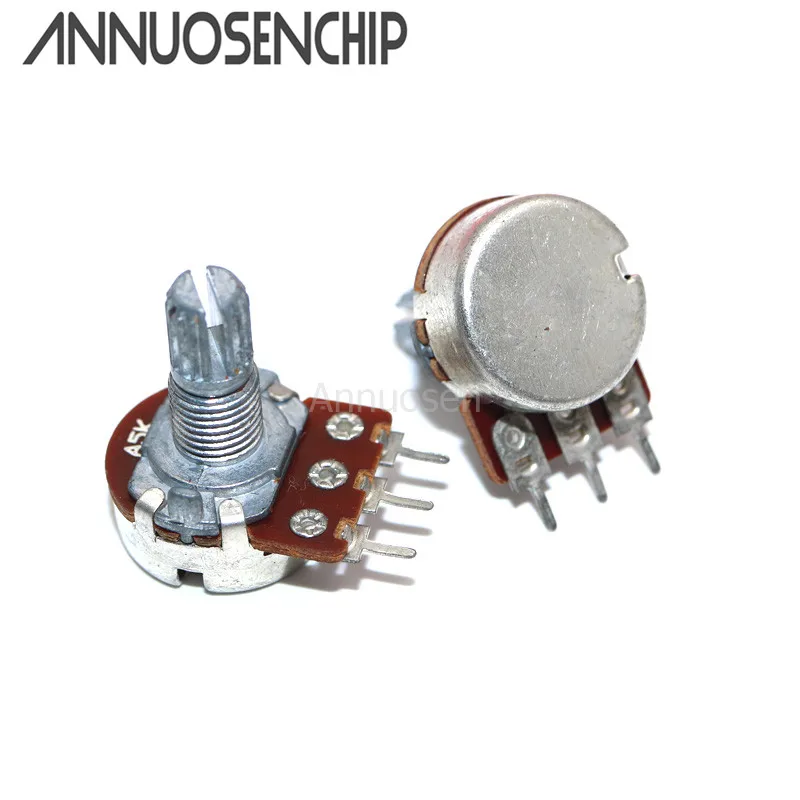 10PCS New and Original Single Joint Stepper Potentiometer / Handle Including Threaded Length A5K 15MM