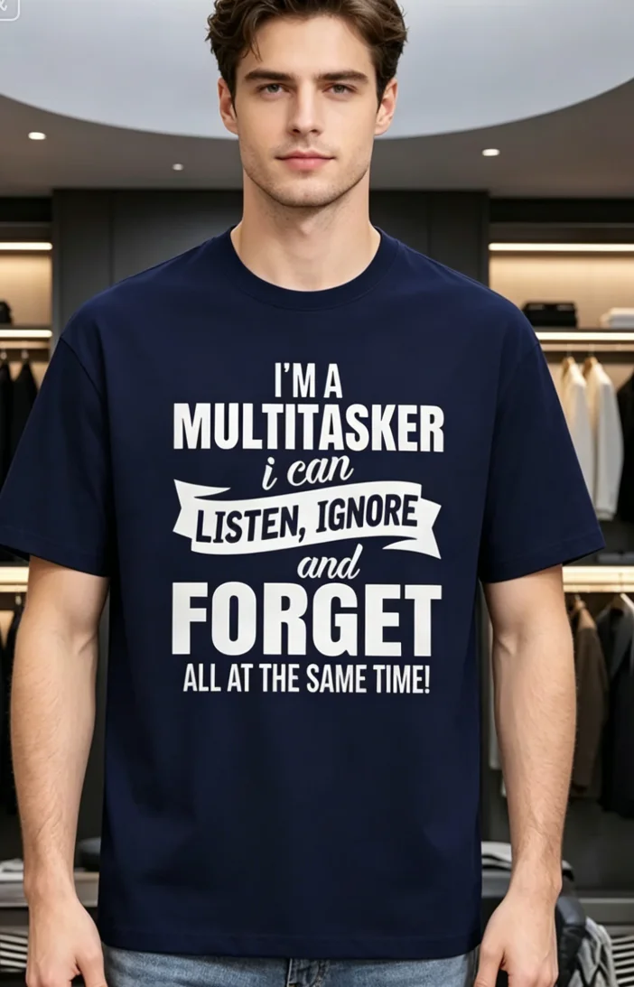 Summer New Popular Mens Crew Neck Short Sleeve Tee Print Cool Niche Multitasker Slogan Sporty Casual T - Shirt Casual Attire