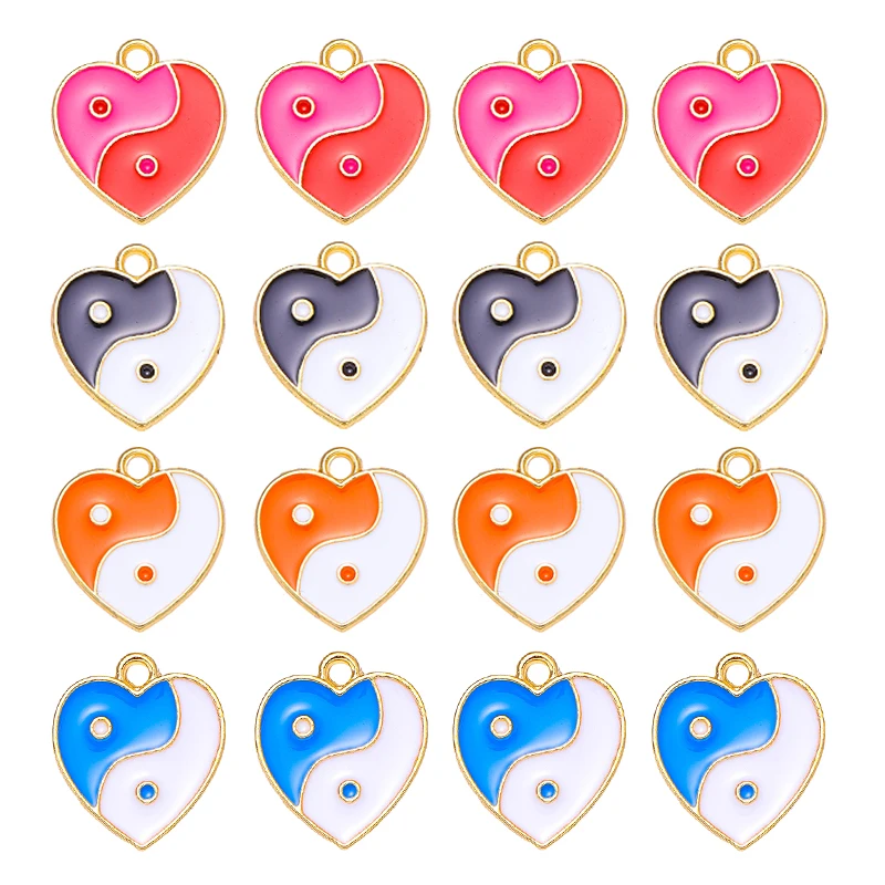 20pcs 15*17mm Love Gossip Enamel Charms Necklace Ring Bracelet For Mother Kids jewelry making supplies Earrings DIY Accessories