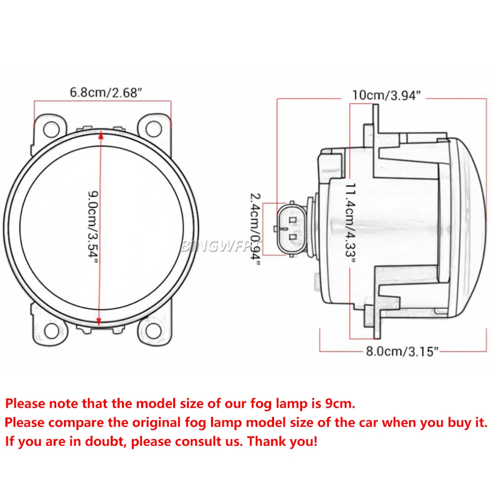 2Pieces Car LED Lens Fog Lights Assembly Angel Eye DRL Daytime Runinng Light Lamp for Maruti Suzuki DZire 2017 2018 2019 2020