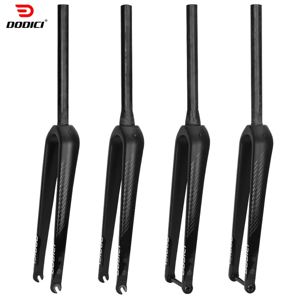 DODICI Gravel Fork 27.5er Straight / Tapered Tube,Carbon Fiber Road Bicycle Gravel Front Fork 700C*55C,Mountain Bike Hard Fork