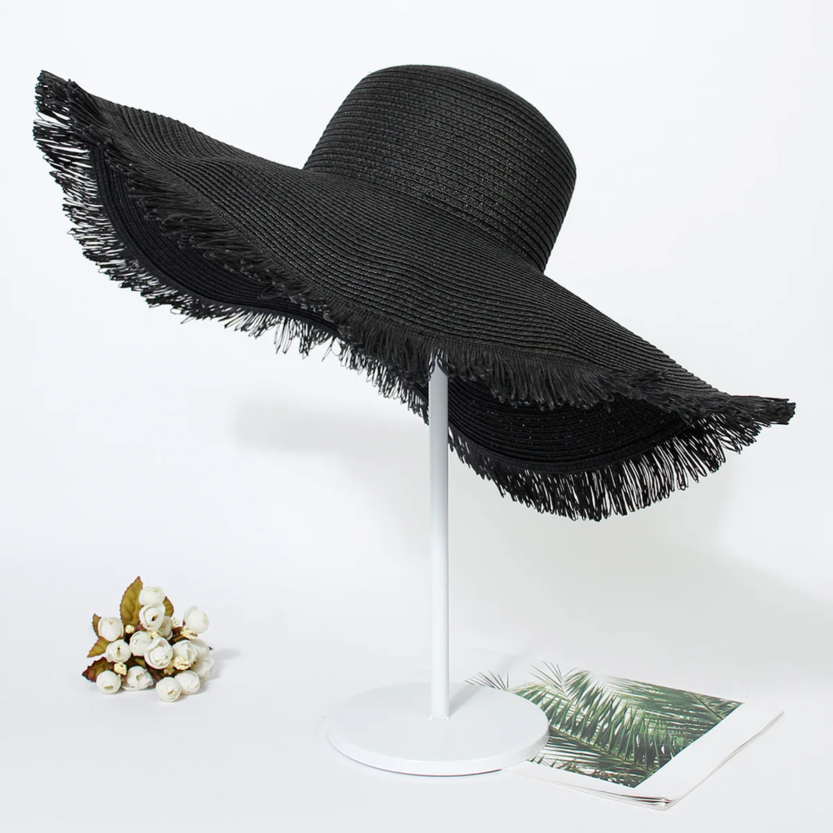 2022 New Simple Foldable Wide Brim Floppy Girls Straw Hat Sun Hat Beach Women Summer Hat Travel Cap Lady Cap Female