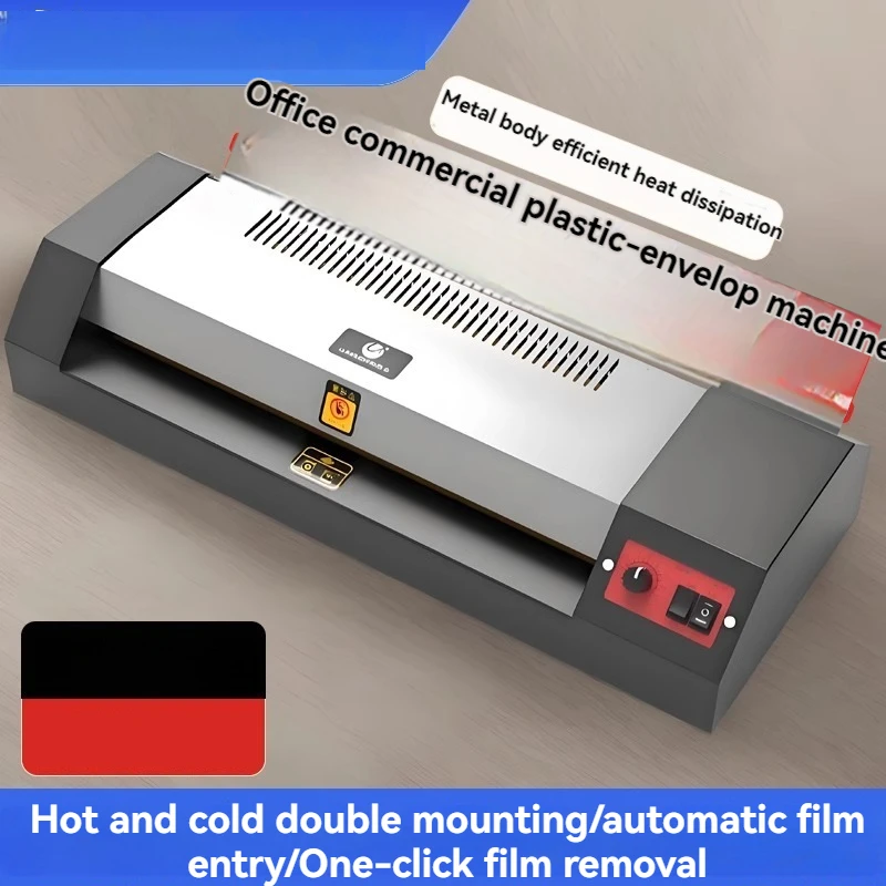 Foto Kantor A3 File Cangkang Besi Universal 6 Inci File Rumah Tangga Film Panas Komersial Otomatis Mesin Penyegel U-A320H