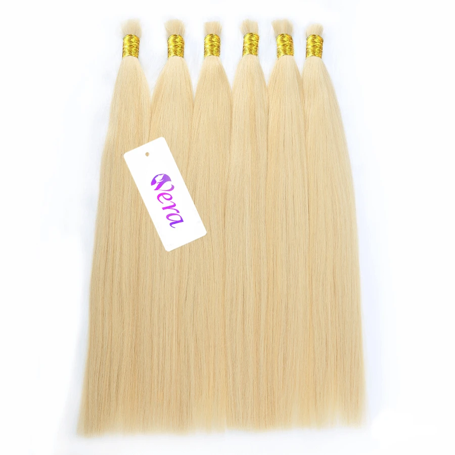 Blonde Human Braiding Hair Bulk Original Human Hair Mega Natural Vietanamese Human Hair No Weft Bulk Hair For Crochet Braids