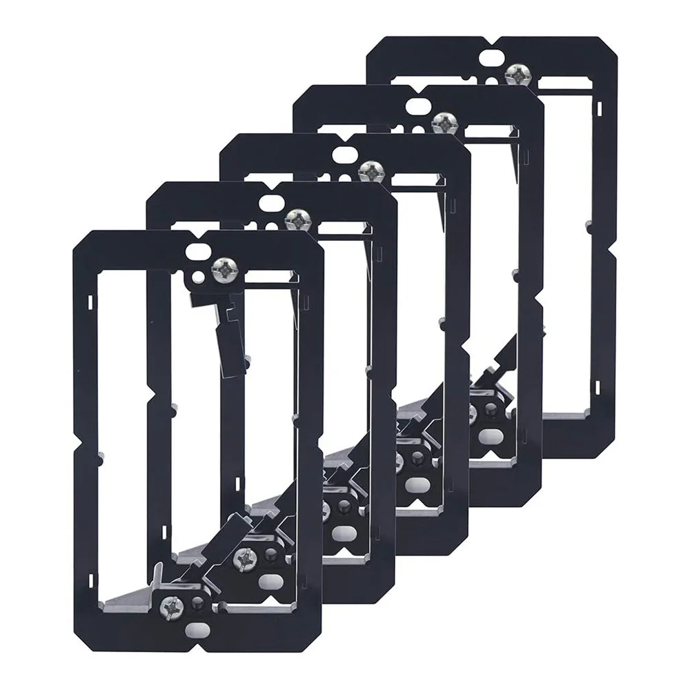 

5 Pack Low Voltage Mounting Bracket (1 Gang ) for Single Gang Wall Plate, Telephone Wires, Network Cables, Coaxial