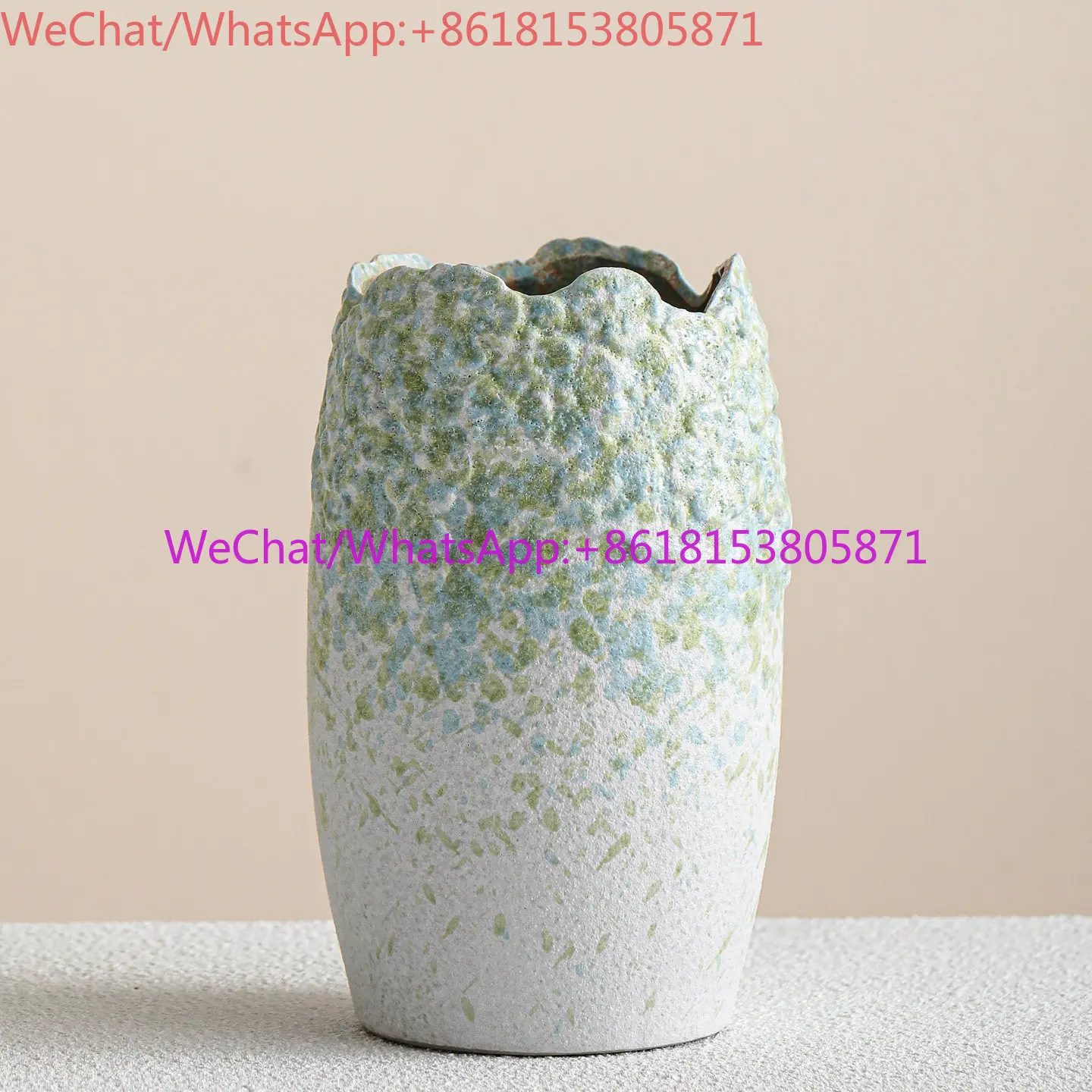Vase ceramic light luxury high sense retro decoration ornament dining room desktop living room hydroponics