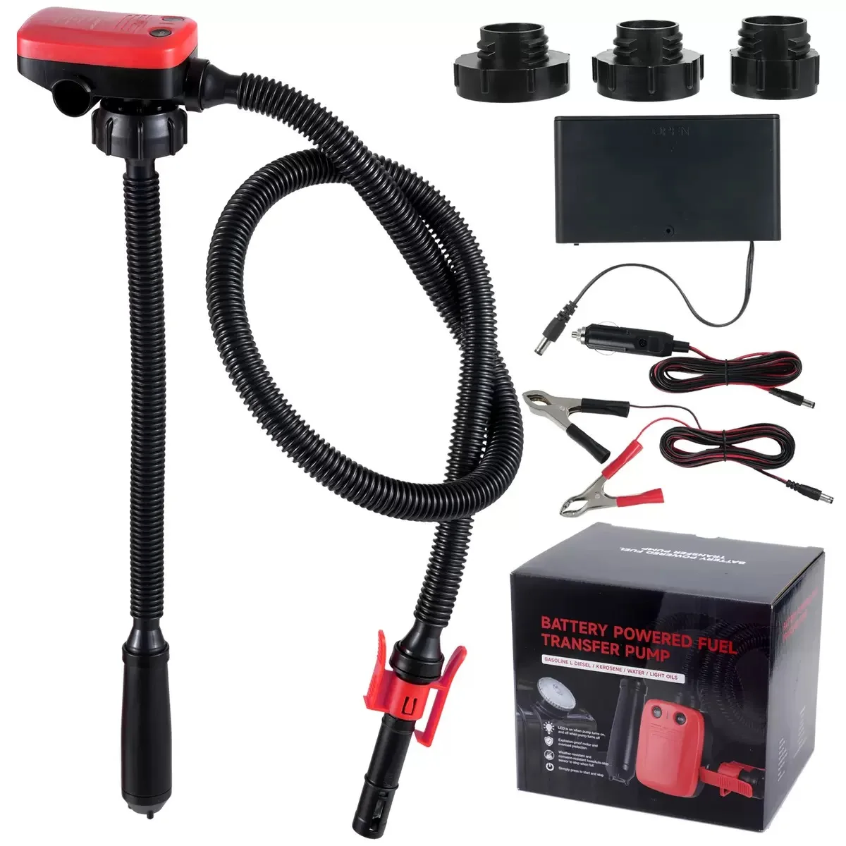 

250W Oil Pump Car Engine Oil Battery 2.1m³/Hour Liquid Pump for Car Boat Gasoline Kerosene Light Oils Water Max Head 10M