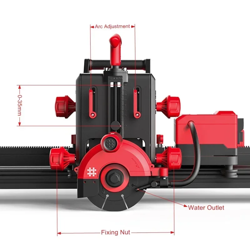 YYHC-45 degree Tile Cutting Machine Wet Saw Marble Cutter with Rails Automatic Porcelain Tile Cutting Machine