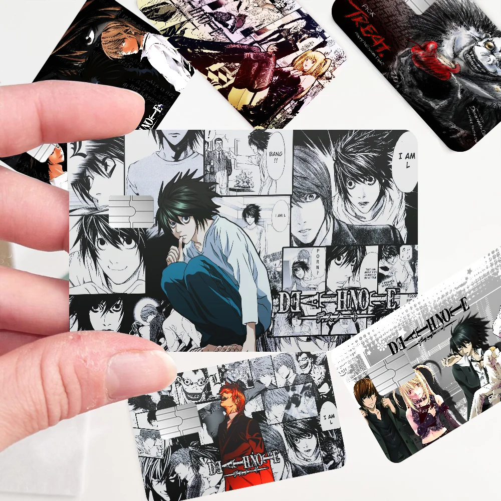 Anime Manga Death Note diferentes estilos pegatina de póker película cinta piel para tarjeta de crédito tarjeta de débito Chip grande