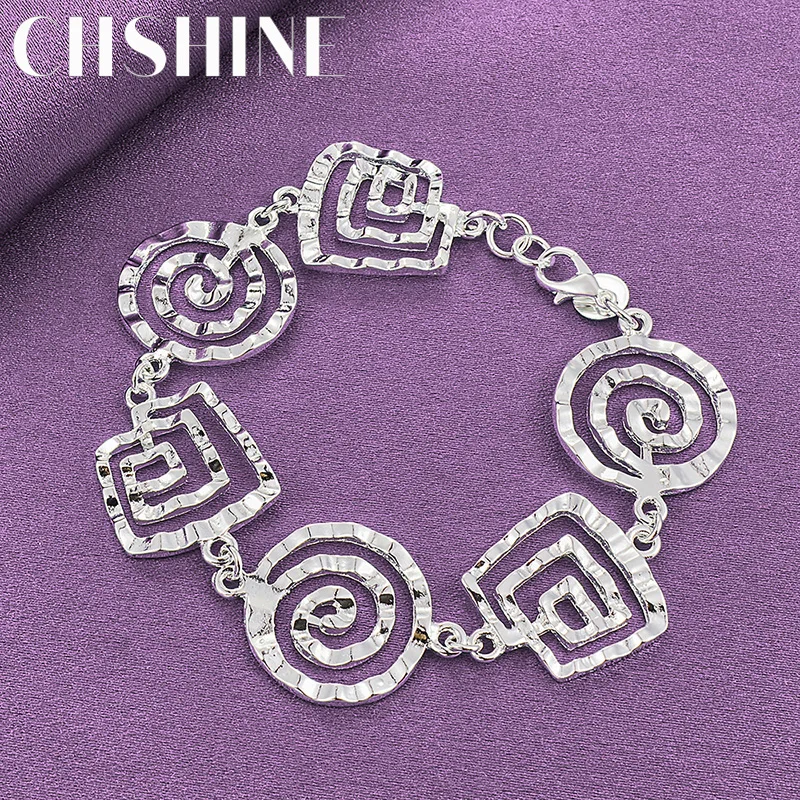 

CHSHINE 925 Sterling Silver Vortex Chain Bracelet For Women Wedding Engagement Party Fashion High Quality Jewelry Gifts