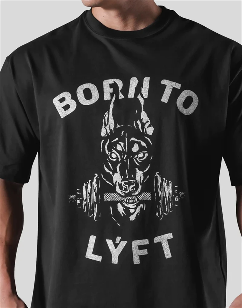 VINTAGE DOG GRAPHIC BIG T-SHIRT Men's 100% Cotton Loose Oversized-Shirts Men Clothing Street Casual Short Sleeve Tees Tops 3XL