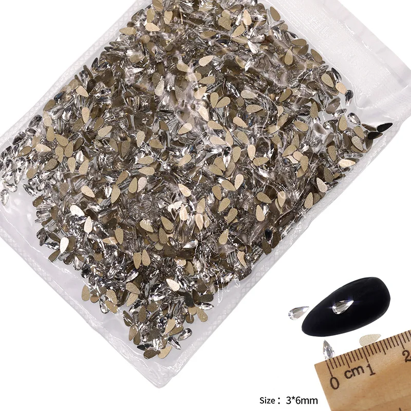 VDD P541-P580 Großhandel 1440 Stück Glas-Kristall-Strass mit flacher Rückseite, Glitzerstein in verschiedenen Formen für DIY-Bastelarbeiten, Nagelkunst und Dekoration – Detail 8