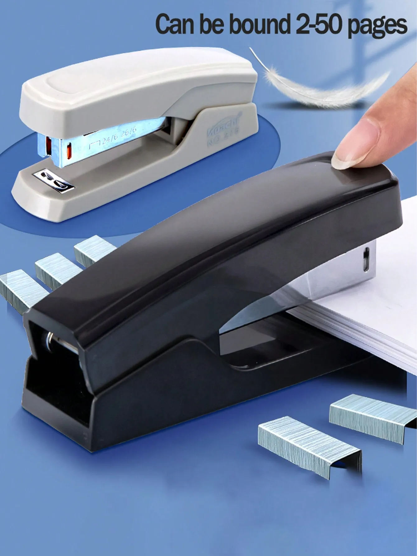 1pc Portable & Labor Saving Mini Handheld Stapler, Can Staple 2-50 Pages Booklet, Suitable For Students, Home, Office Back To School,Back To School,School Supplies