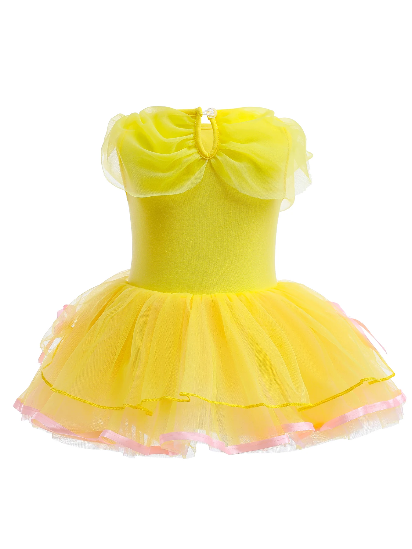 Cute Baby Girls Cotton Short Sleeve Romper Plus Headband, New Yellow Princess Dress Bodysuit, Infant Baby Girls Princess Dress,