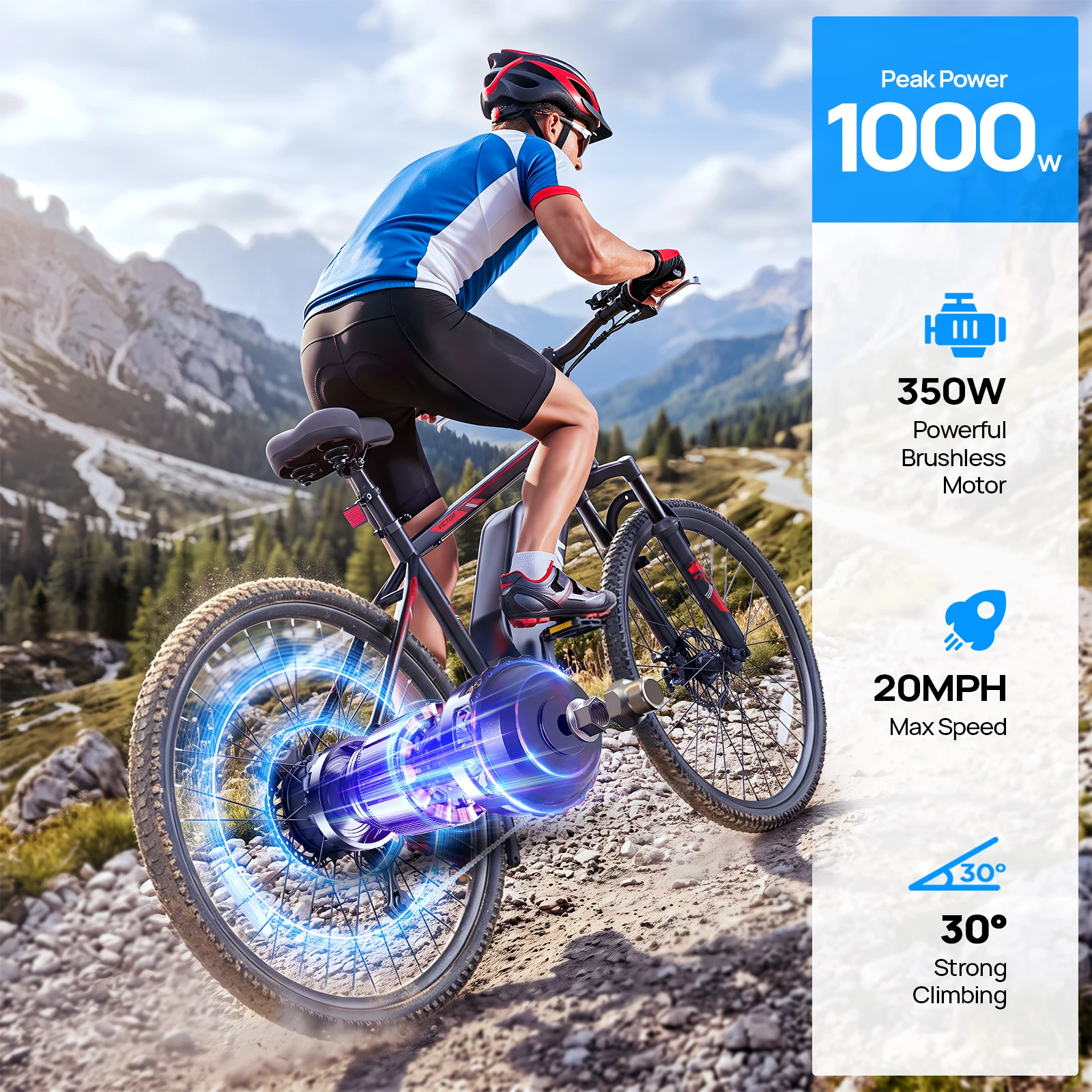 QNUT 26 Inch Adult Electric Mo - đánh giá và giá Mountain Biking Gear For Men