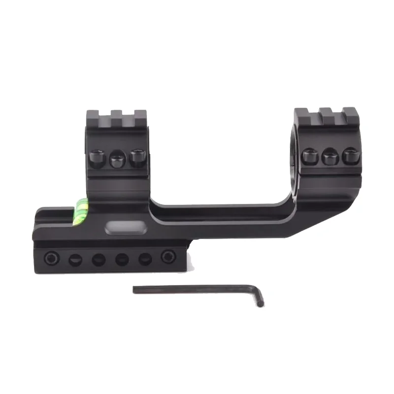 قاعدة تركيب البصر التكتيكية الجديدة ، 25.4/30 مللي متر مع قوس مستوى الفقاعات ، دعامة توازن الأنابيب المشبك ، مسار Picatini 11/21 مللي متر #4