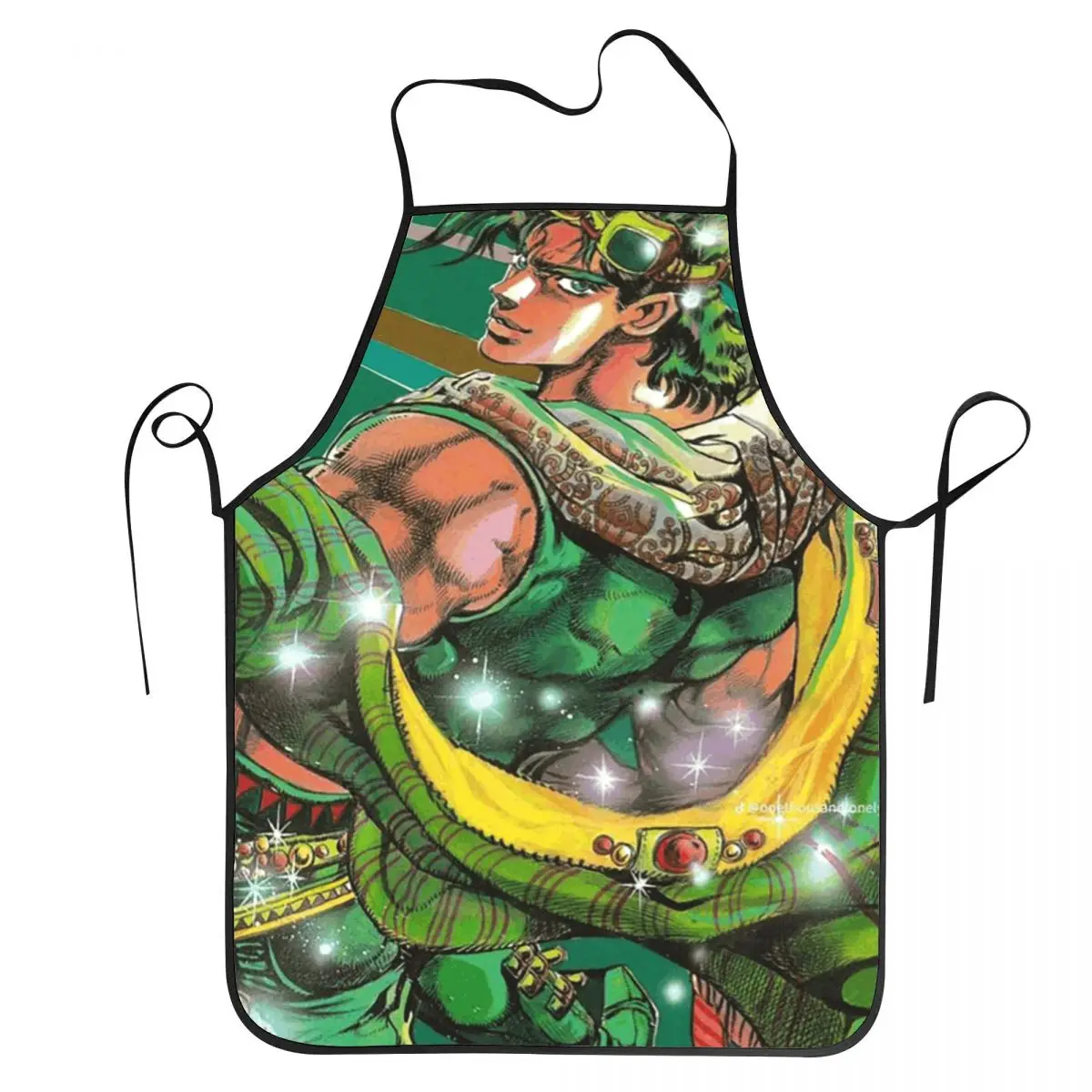 Jojo Bizarre Adventure Joseph Joestar Aprons Chef Cuisine Tablier Sleeveless Bib Kitchen Cleaning Pinafore for Women Men
