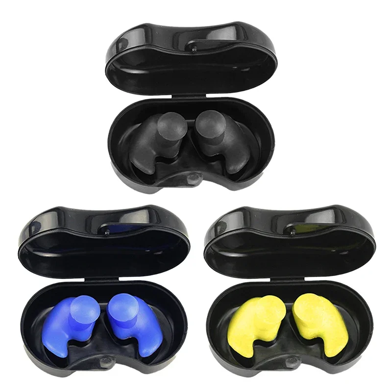 Swimming Earplugs Waterproof Reusable Silicone Ear Plugs Diving Sport Plugs For Water Surf Showering Bathing Accessories