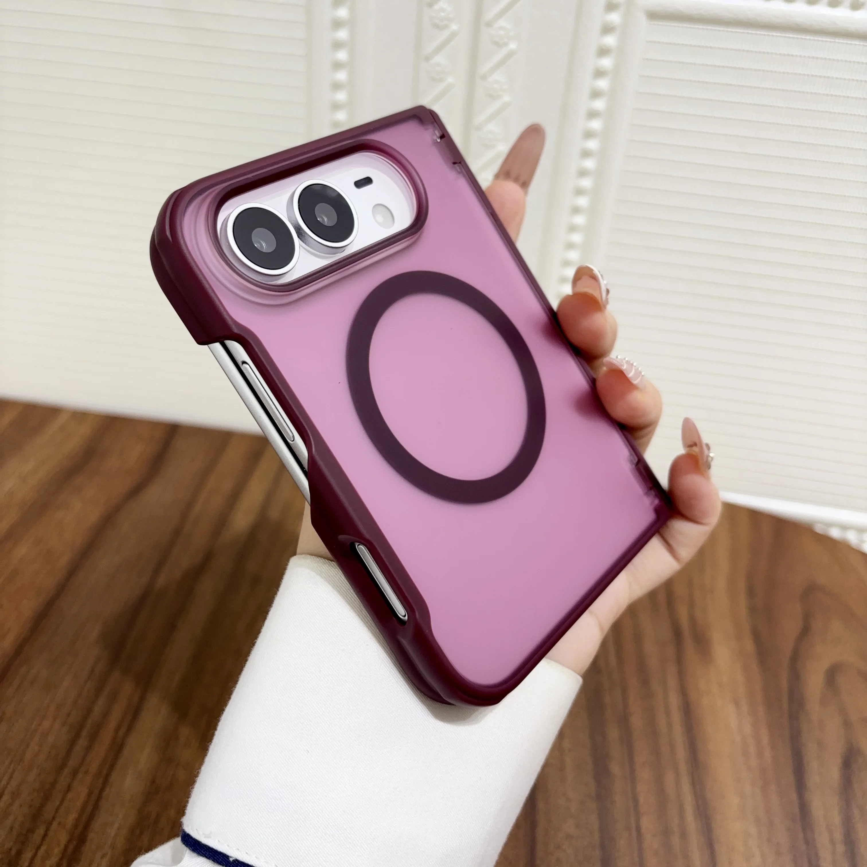 For iPhone Duo Case Ultra-thin Skin-Friendly Magnetic Wireless Charging Without Front Cover Shockproof Back Cover Accessories