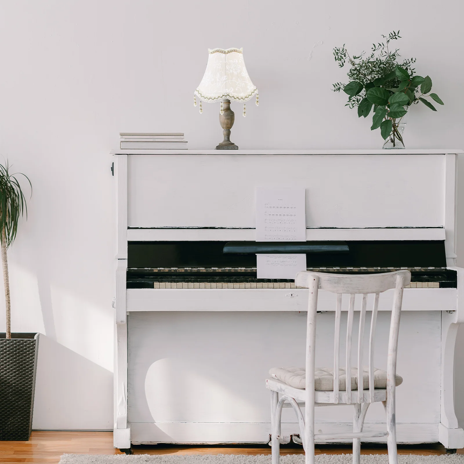 

Durable Macrame Lamp Shade Beads Design Table Light Cover Vintage Decorative Tassel Practical for Desk Floor Table Lamps