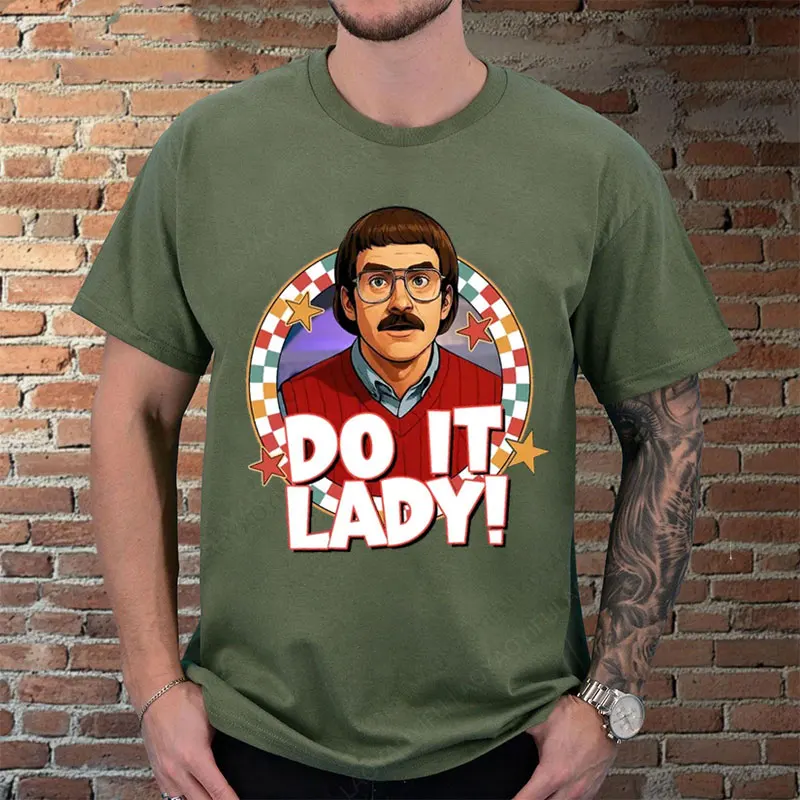 Do it lady chit tik tok retro comédia camiseta engraçado meme gráfico estilo vintage paródia fã algodão crewneck único humor topo