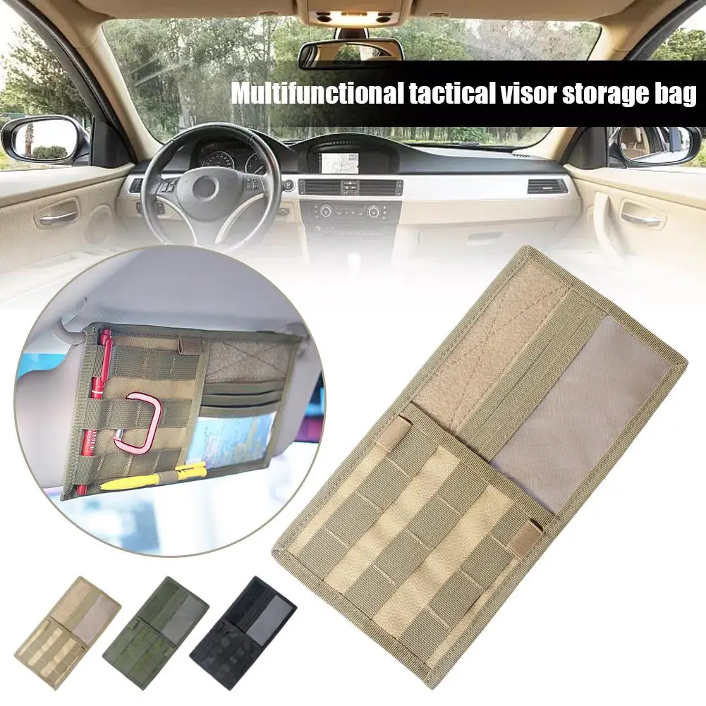 Car Visor Storage Bag Organizer Vehicle Truck Visor Holder Panel Cd Auto Edc Storage Pouch Multi-pocket Bag Accessories Z6n2