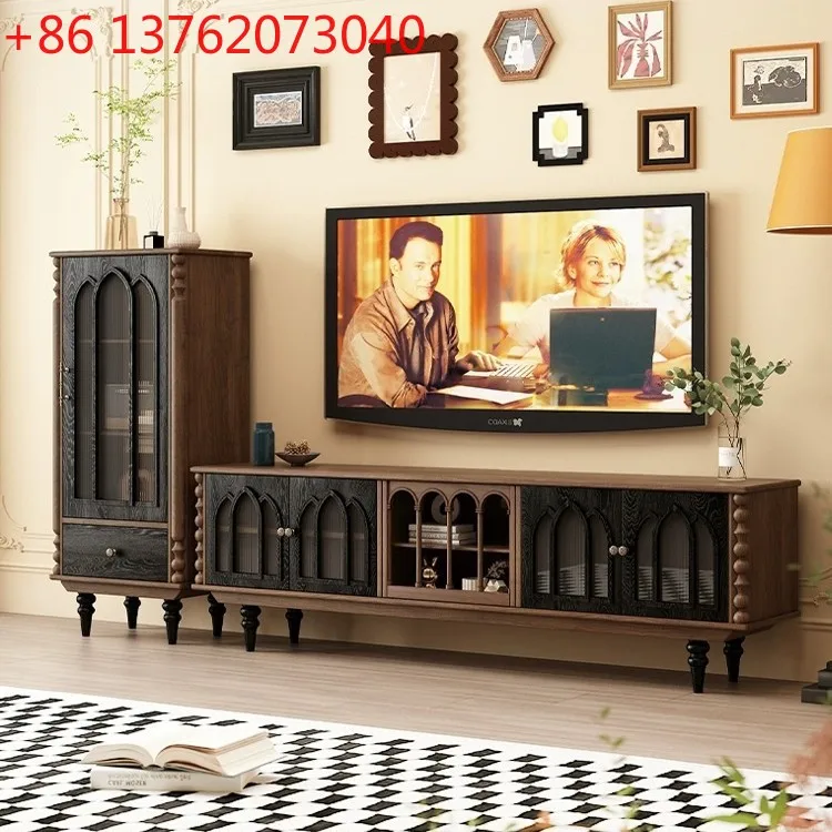 

TT Medieval style TV cabinet Solid wood chest cabinet Display cabinet Living room retro style