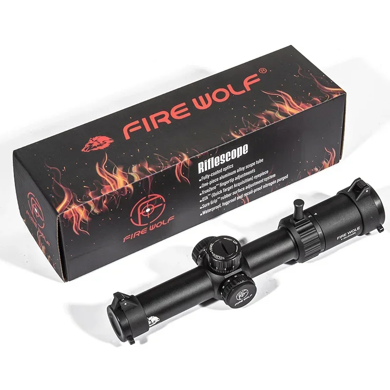 HD 1-6X24 IR FIRE WOLF Compact Tactical Telescope, with glass-etched crosshairs and wide-angle view view 2