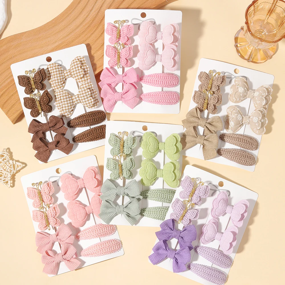 1 Set gestrickte Schmetterlings-Haarspangen, geeignet für Kinder und Mädchen zum Tragen bei Herbst- und Winterpartys, Haaraccessoires für Mädchen, Geschenke. – Detail 1