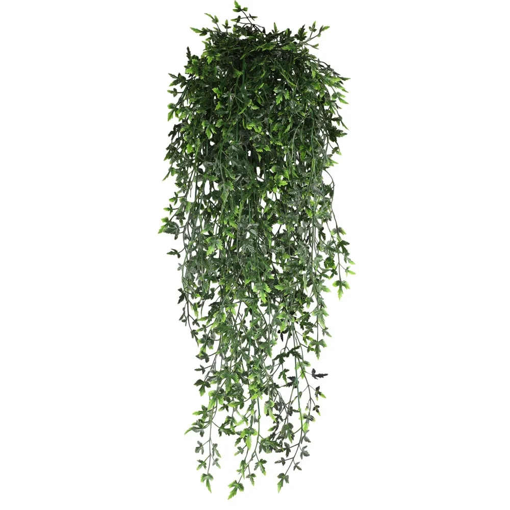Perzische varenbladeren, hangende kunstplanten, plastic bladeren, gras, decoratie voor thuis, kamer, bruiloft, feest, wand, balkon.