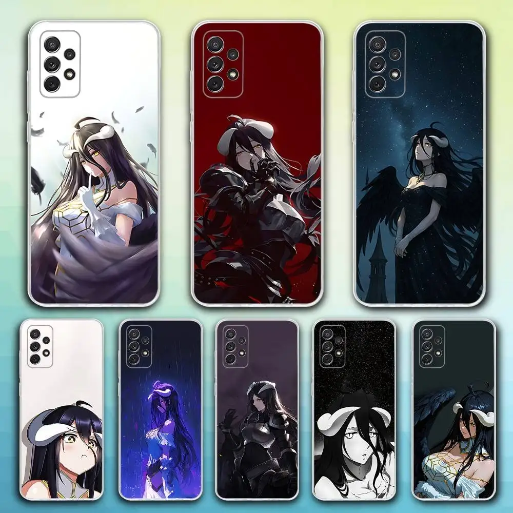 

O-Overlord Anime A-Albedo Phone Case For Samsung S30,23,21,22,20, FE lite,S10,9,8,7 PIus Note20ultra Soft Transparent