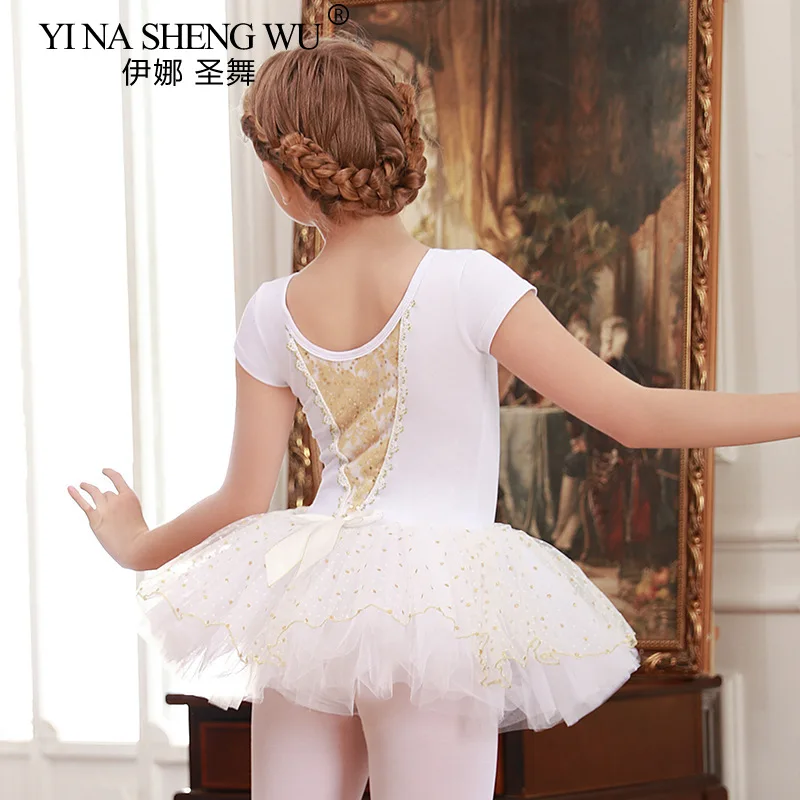 Robe Tutu de danse de Ballet pour filles, manches courtes/longues, en Tulle, avec nœud papillon, pour patins, gymnastique, noël, fête d'anniversaire, justaucorps rose